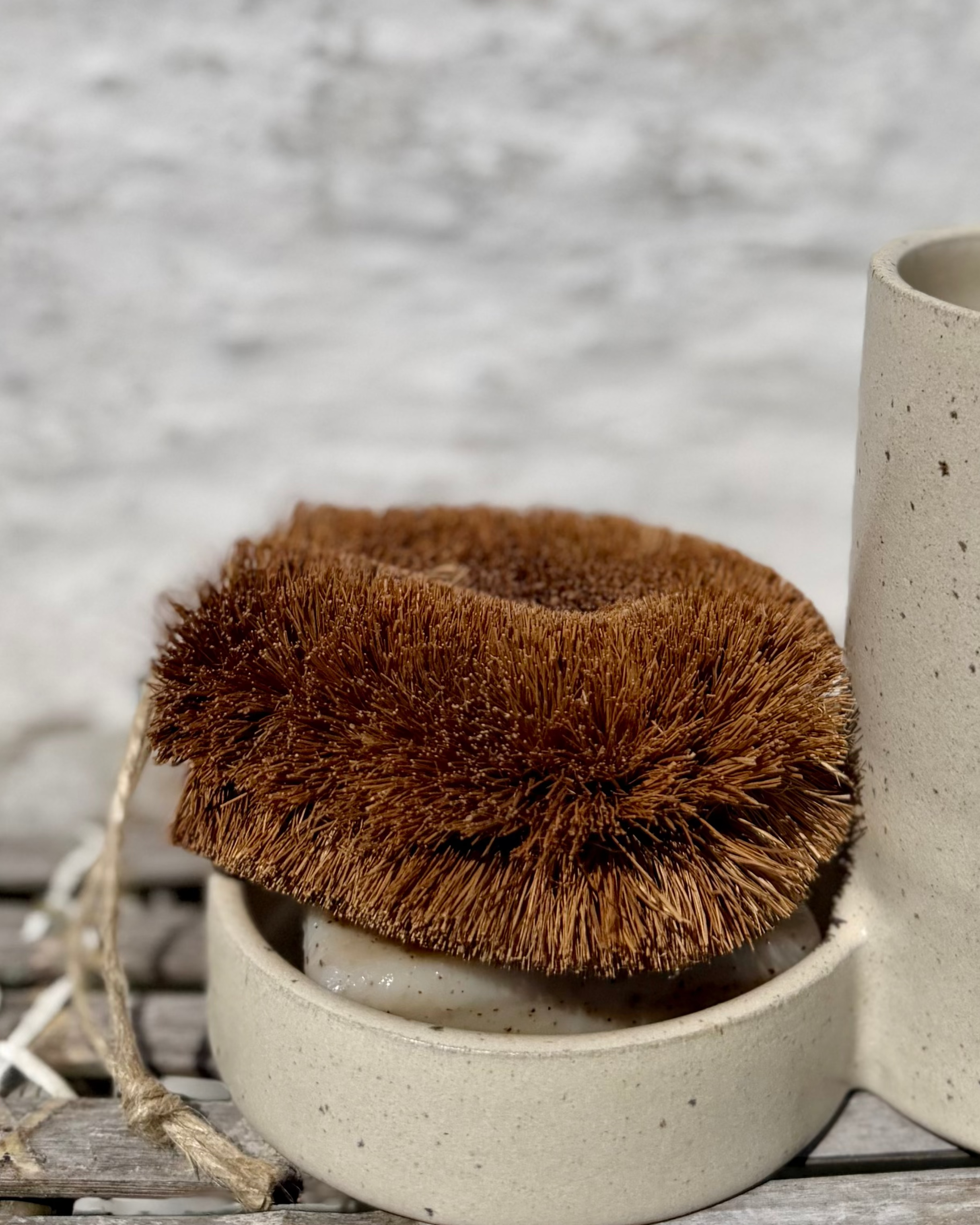 Skurebørste af kokosfibre